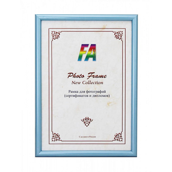Фоторамка Формат-А пластиковая "Радуга" голубая 21x30