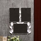 Фоторамка - коллаж на 3 фото 10×15 см «Росток», пластик, белая, 31.5×26×2 см