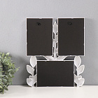 Фоторамка - коллаж на 3 фото 10×15 см «Росток», пластик, белая, 31.5×26×2 см